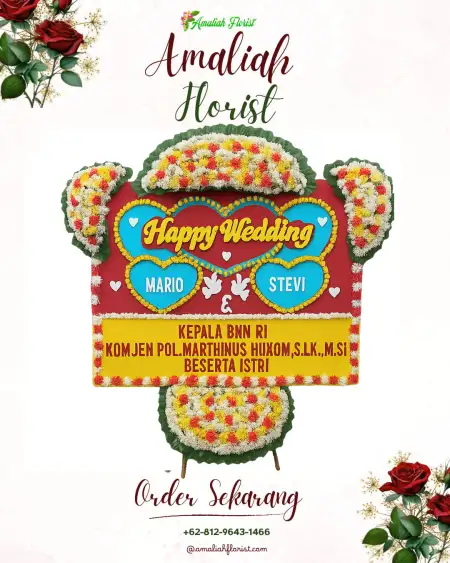 Papan Bunga Pernikahan Kubang Tangah